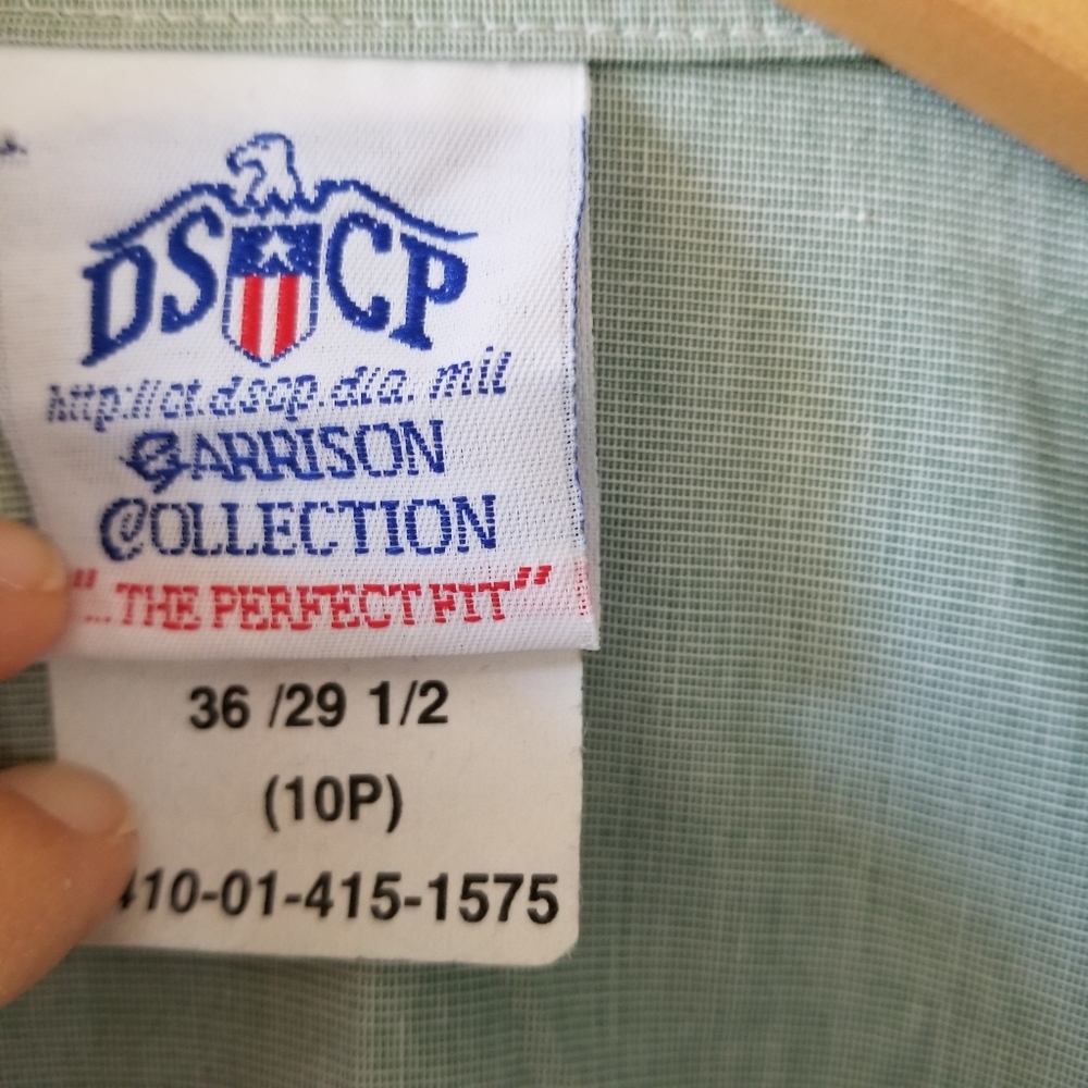 Vintage DSCP Garrison Collection The Perfect Fit Mint Shirt 10P - Picture 7 of 7
